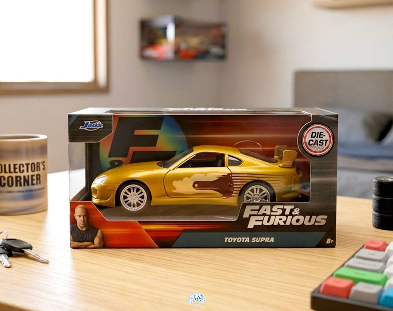 Toyota Supra (Golden) Escala 1:32 - Fast and Furious - Die-Cast Jada Toys