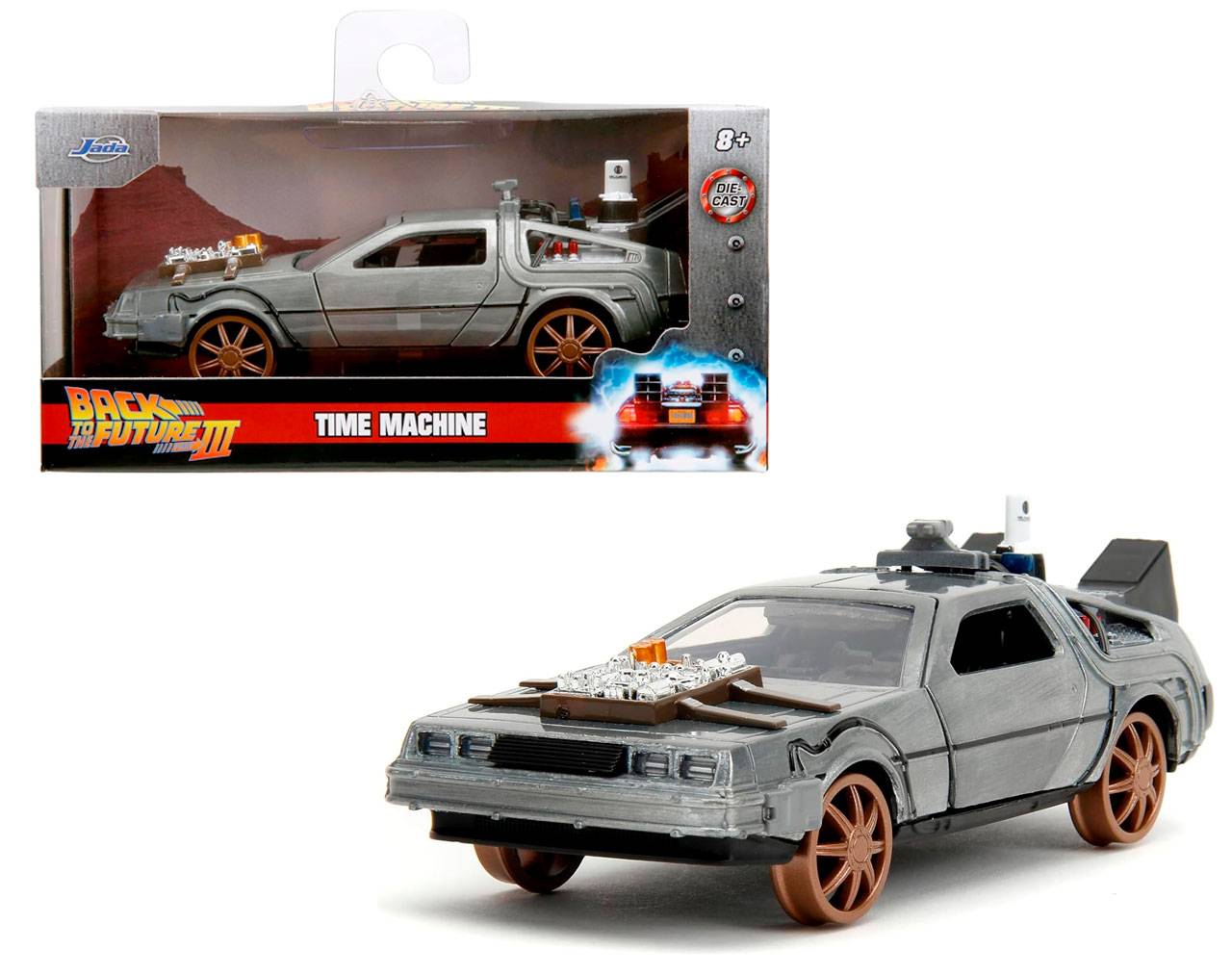 DeLorean Time Machine 1:32 - Back to the Future III - Die Cast Jada Toys