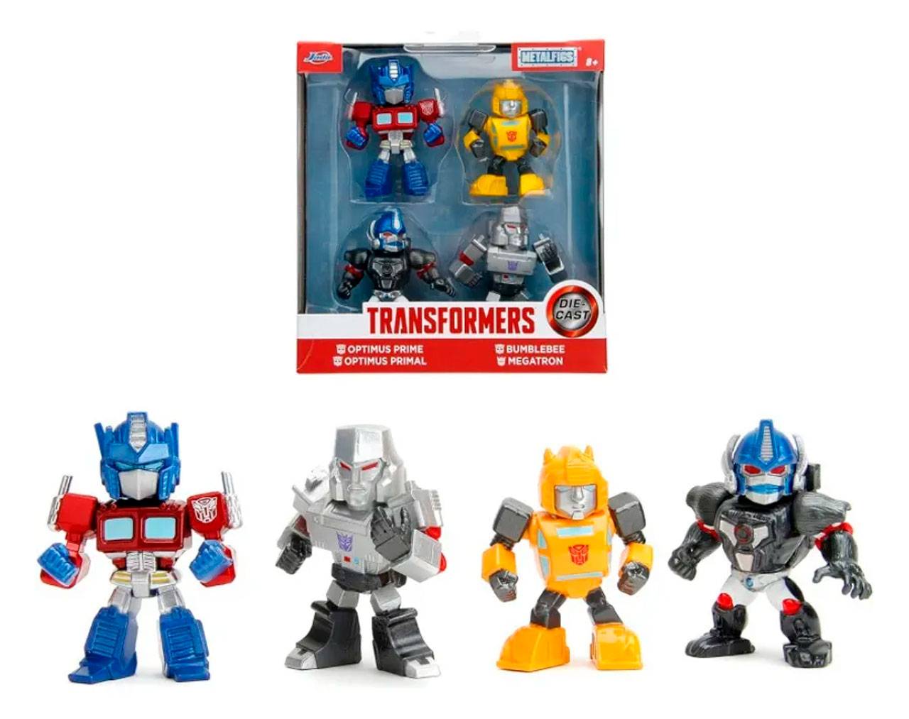 Optimus Prime/Optimus Primal/Bumblebee/Megatron - Transformers Metalfigs Die Cast Jada Toys