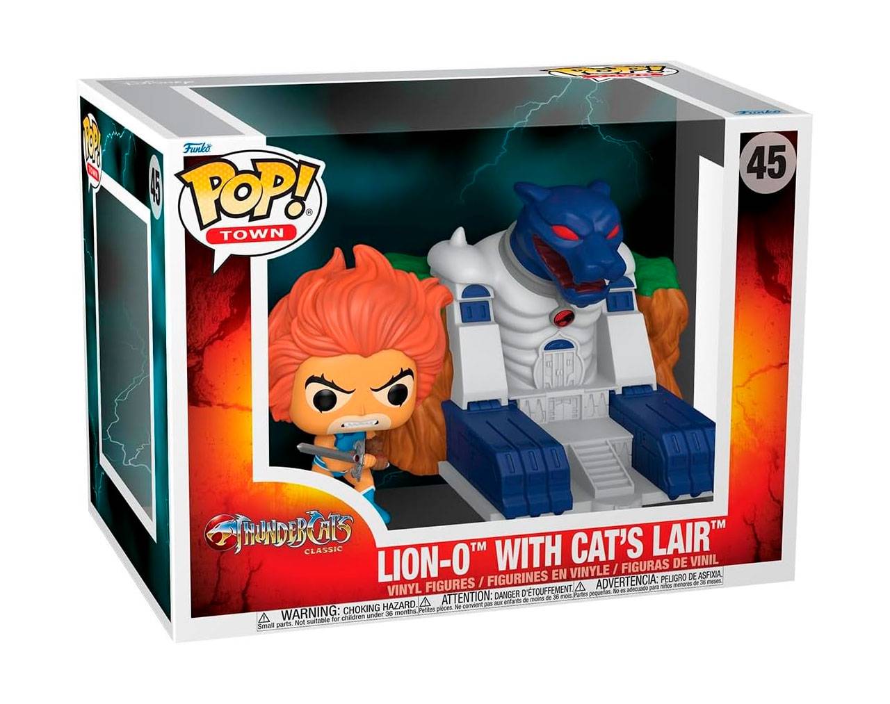 Lion-O with Cat's Lair - ThunderCats (Classic) - Pop! Town Vinyl