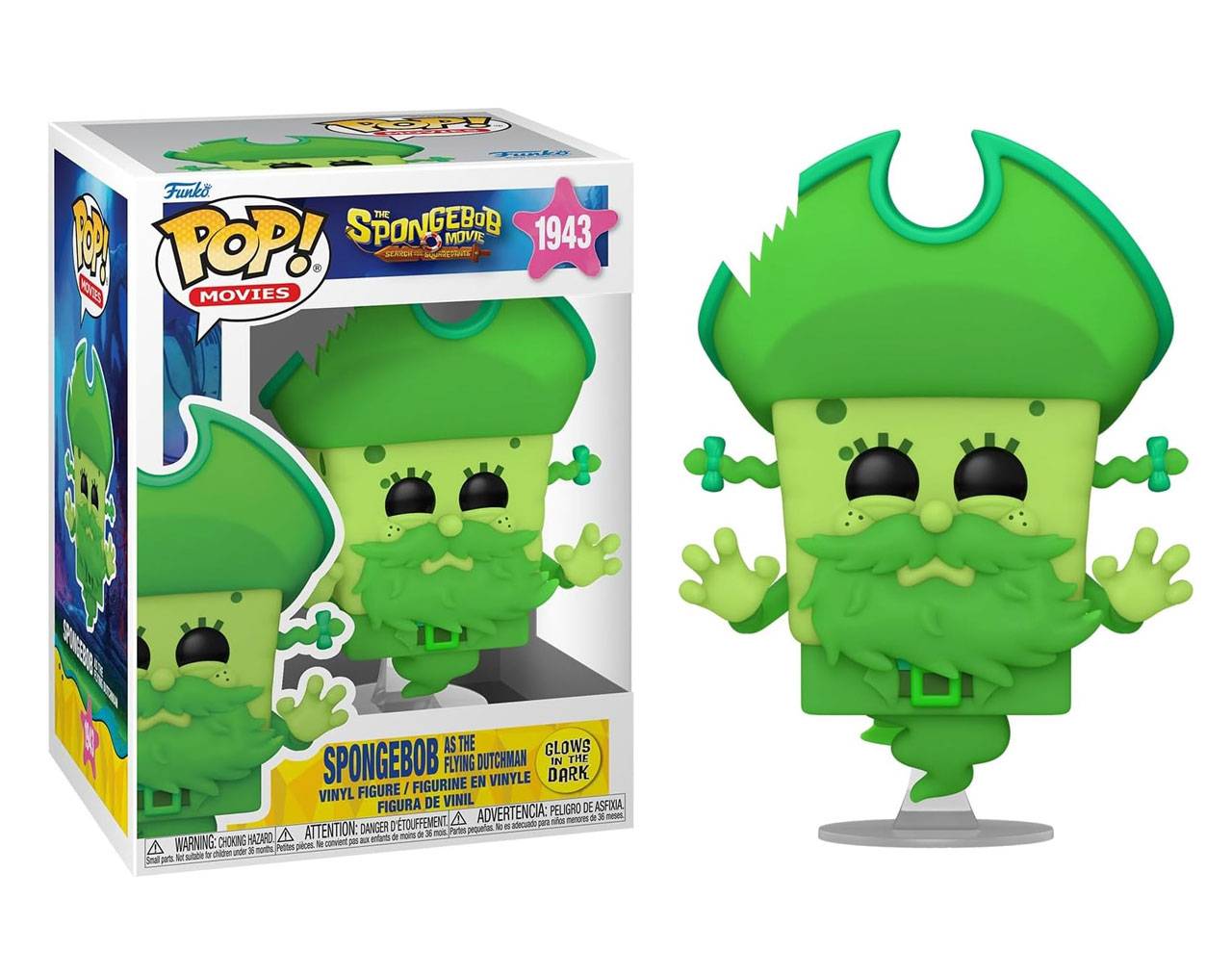 Spongebob as the Flying Dutchman (GITD) - The SpongeBob Movie: Search for SquarePants Funko Pop! Vinyl