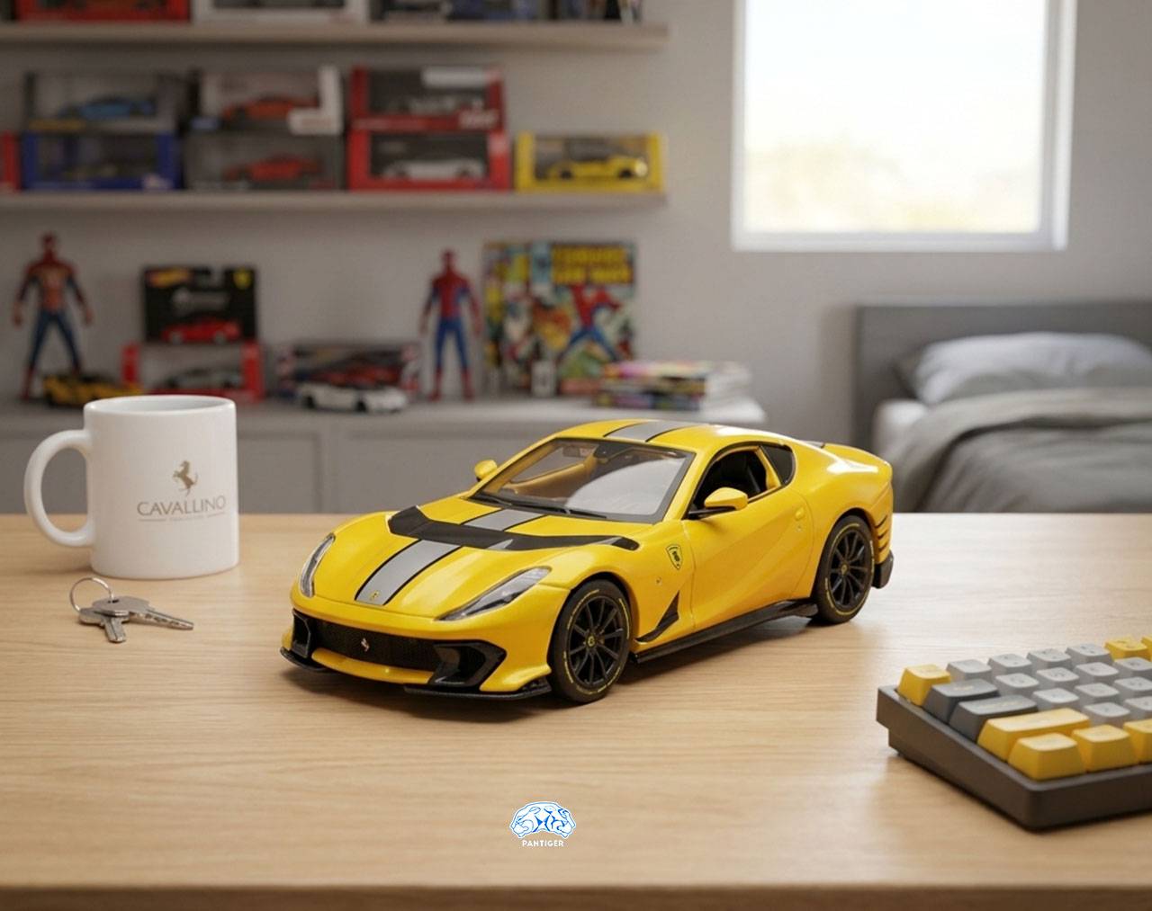 Ferrari 812 Competizione (Yellow) Escala 1:64 - Speed Icons Limited Edition - Die-Cast Maisto