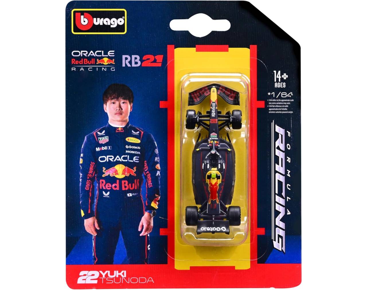 Oracle Red Bull RB21 22 Yuki Tsunoda Escala (2025) 1:64 - Formula Racing - Die-Cast Burago