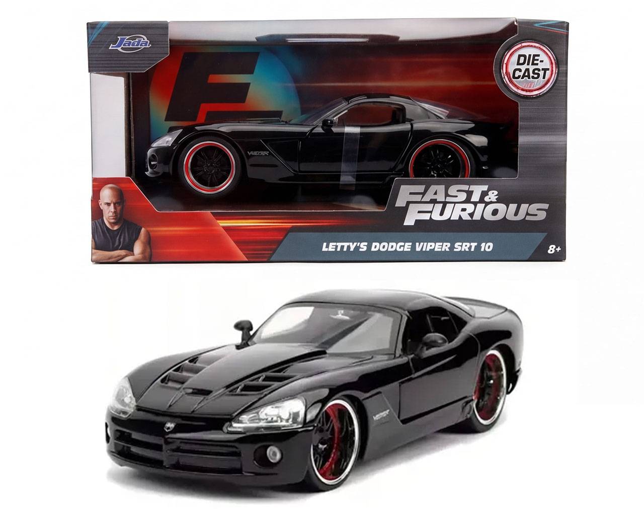 Letty´s Dodge Viper SRT 10 - Escala 1:32 - Fast and Furious - Die-Cast Jada Toys