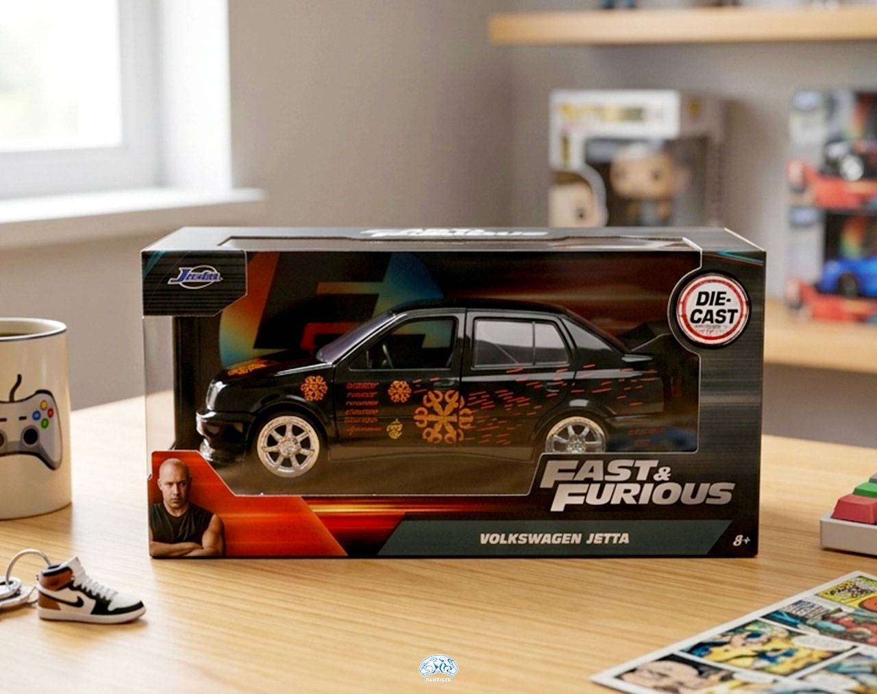 Volkswagen Jetta Black (Race Wars) - Escala 1:32 - Fast and Furious - Die-Cast Jada Toys