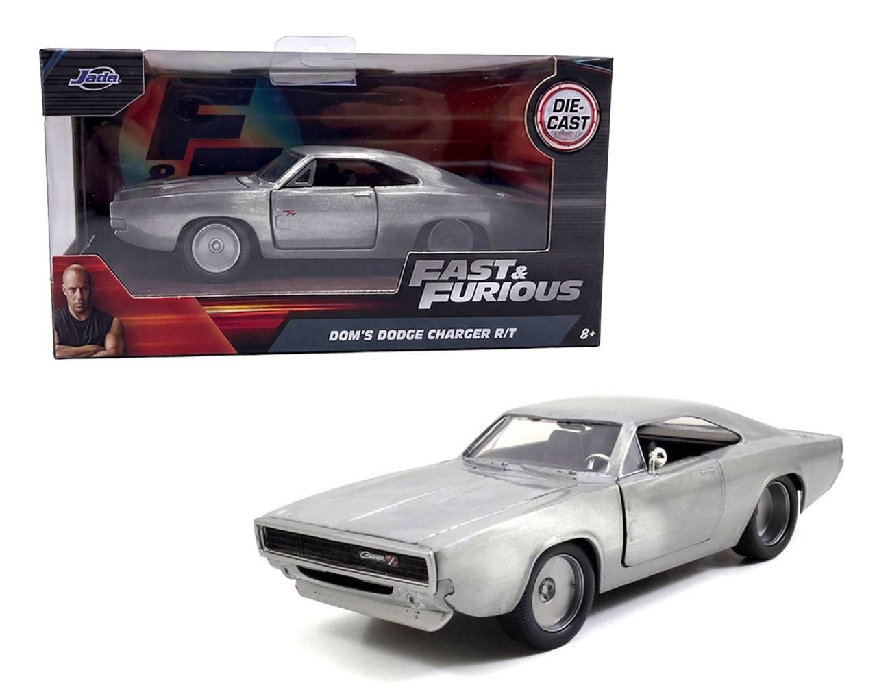 Dom´s Charger R/T Gris (Brillante) - Escala 1:32 - Fast and Furious - Die-Cast Jada Toys