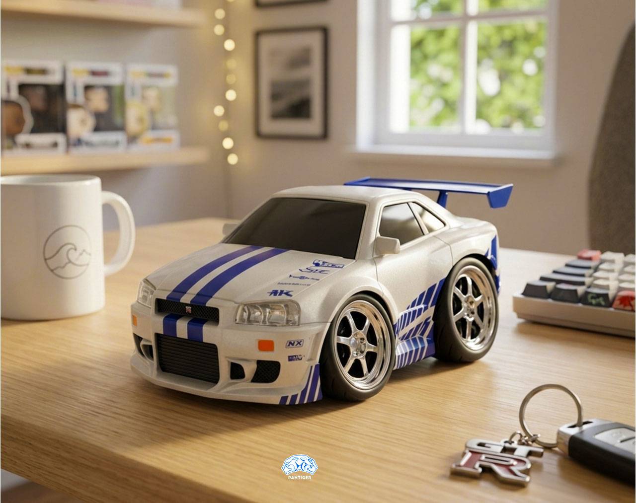 Brian's Nissan Skyline GT-R (BNR34) (Escala 1:28) - Fast & Furious - Small Blocks Jada Toys