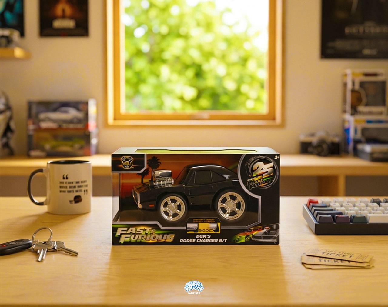 Dom's Dodge Charger RT (Escala 1:28) - Fast & Furious - Small Blocks Jada Toys