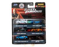 Fast and Furious (6 Pack-E) - Nano Hollywood Rides #85235 - Collector's Die-Cast Series Jada Toys