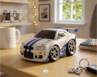 Brian's Nissan Skyline GT-R (BNR34) (Escala 1:28) - Fast & Furious - Small Blocks Jada Toys
